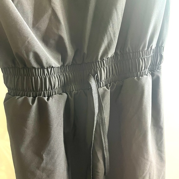 ALBION GOING PLACES DRESS BLACK XS SHORT SLEEVE SIDE ZIPPERS DRAWSTRING WAIST - Picture 5 of 8